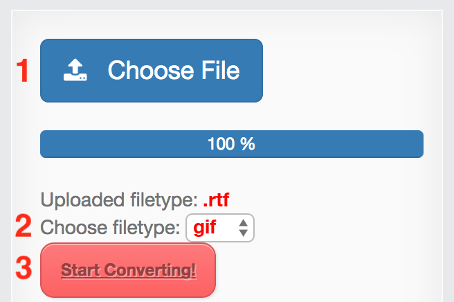 How to convert RTF files online to GIF